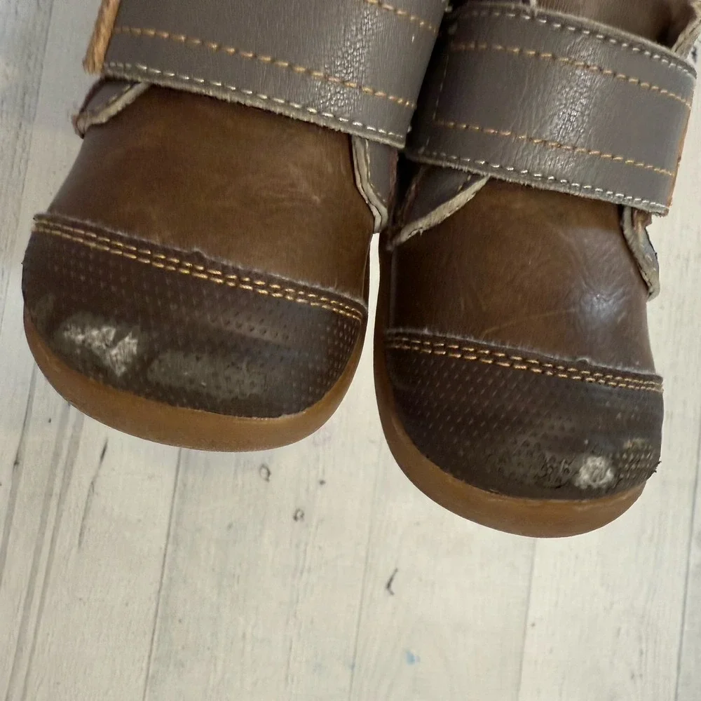 See Kai run kids sawyer boys brown boots‎ toddler size 4